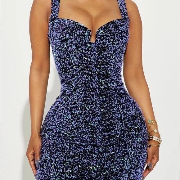 Fashion NOVA NWT Sequin soft, mermaid style dress size 2X - Picture 8 of 14